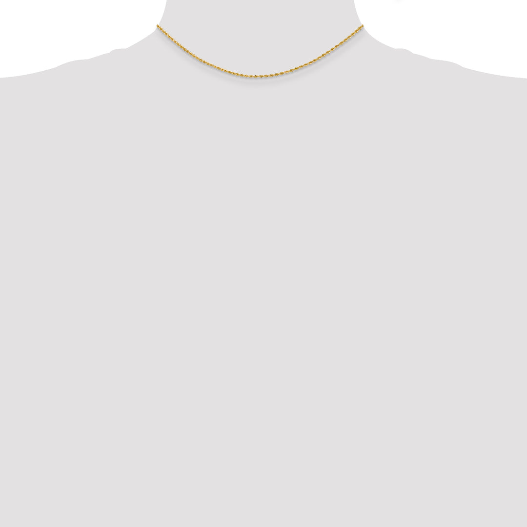 14K Yellow Gold Chain, 14 Inch, 2mm, Regular Rope with Lobster Clasp