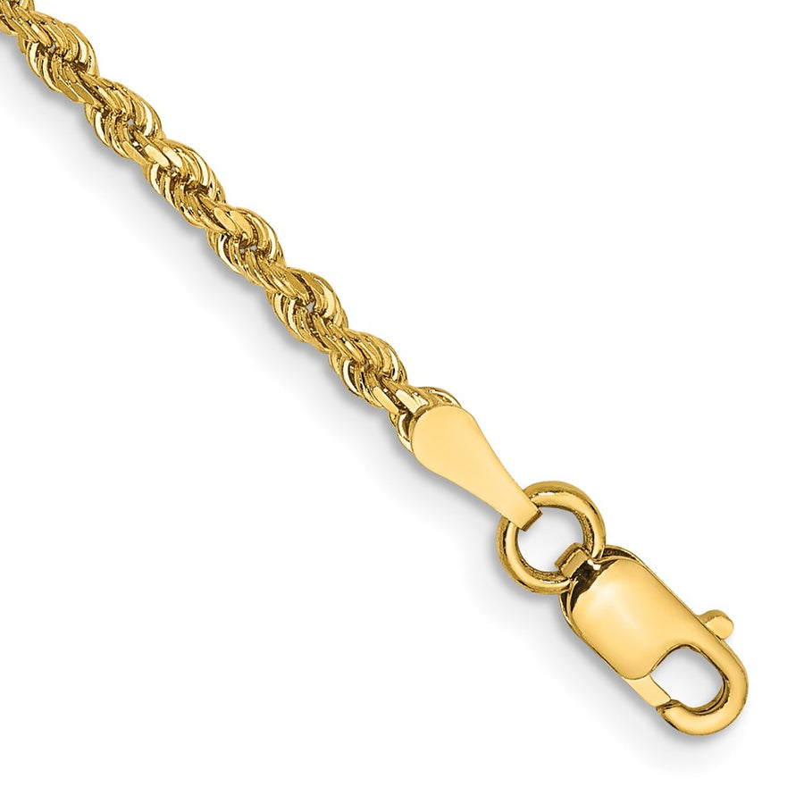Tobillera 14K de 10 Pulgadas y 1 mm Singapore con Broche de Resorte