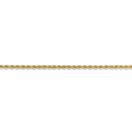 36 Inch 14K Yellow Gold Rope Chain with Lobster Clasp - 2.25 mm