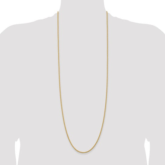 36 Inch 14K Yellow Gold Rope Chain with Lobster Clasp - 2.25 mm
