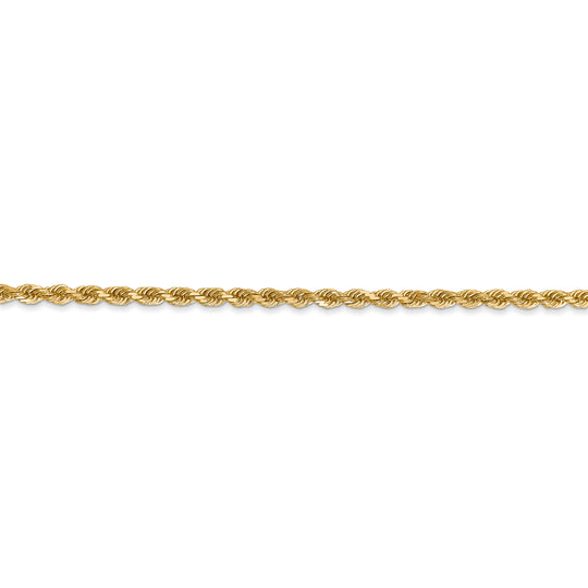 Cuerda D/C de 14k y 2,25 mm con cadena con cierre de langosta