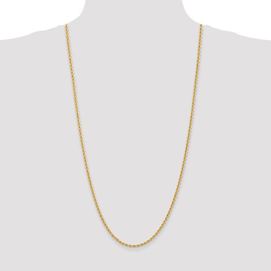 30 Inch 14K Yellow Gold Chain, 2.75 mm with Lobster Clasp