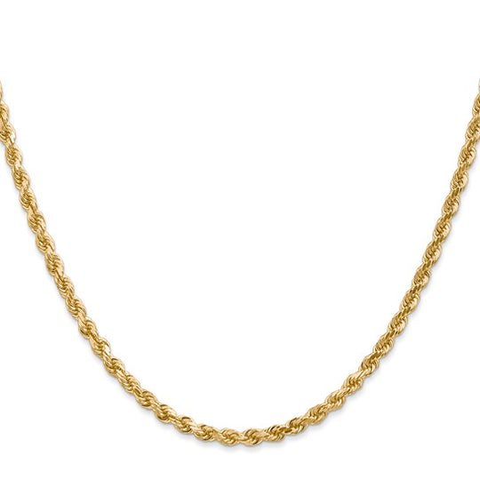 14K Yellow Gold Chain – Diamond Rope