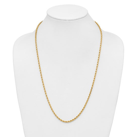 14k 3.25mm D/C Cord with Lobster Clasp Chain