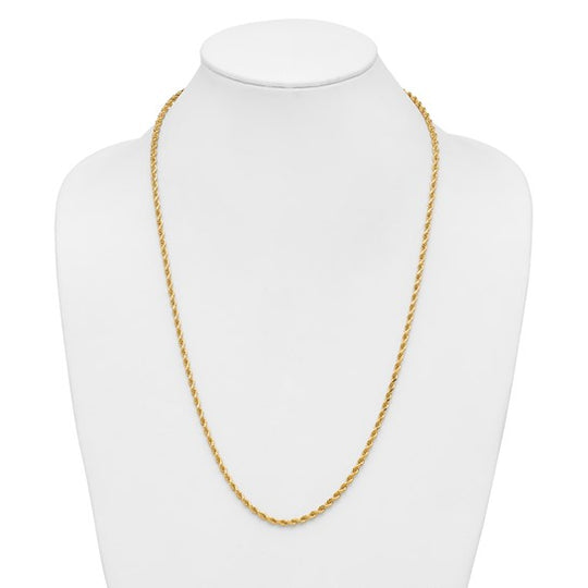 14k 3.25mm D/C Cord with Lobster Clasp Chain