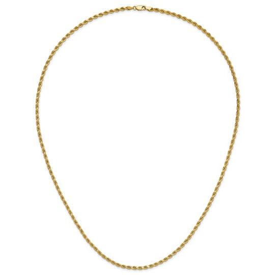 14k 3.25mm D/C Cord with Lobster Clasp Chain