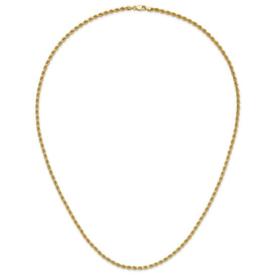 Cuerda D/C de 14k y 3,25 mm con Cadena con Cierre de Langosta