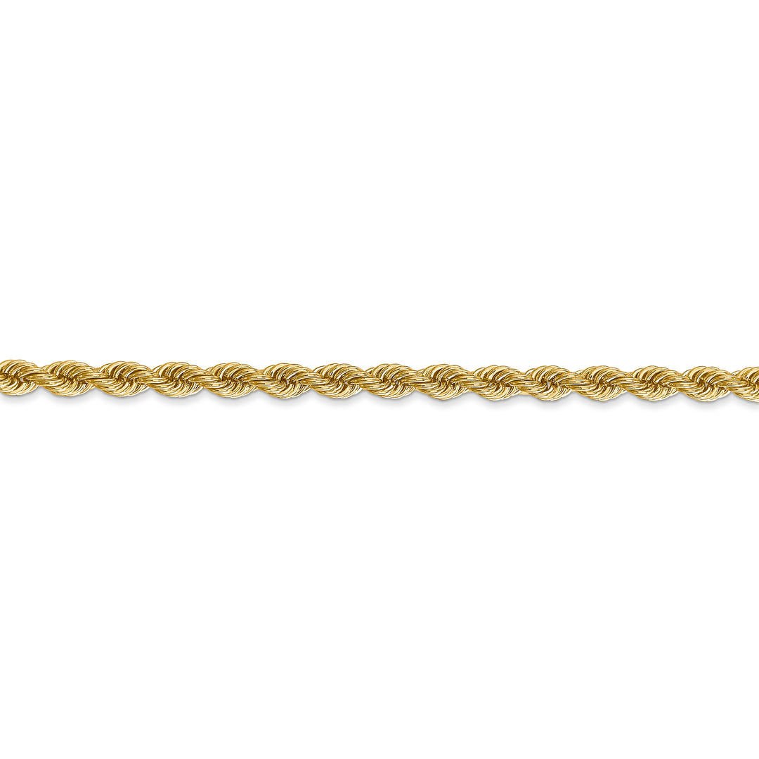 14K Yellow Gold Regular Rope Chain – 28 Inches, 3.65 mm with Lobster Clasp