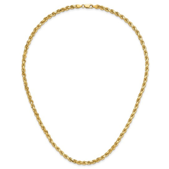 18 Inch 4.25mm 14K Yellow Gold Diamond Cut (D/C) Chain