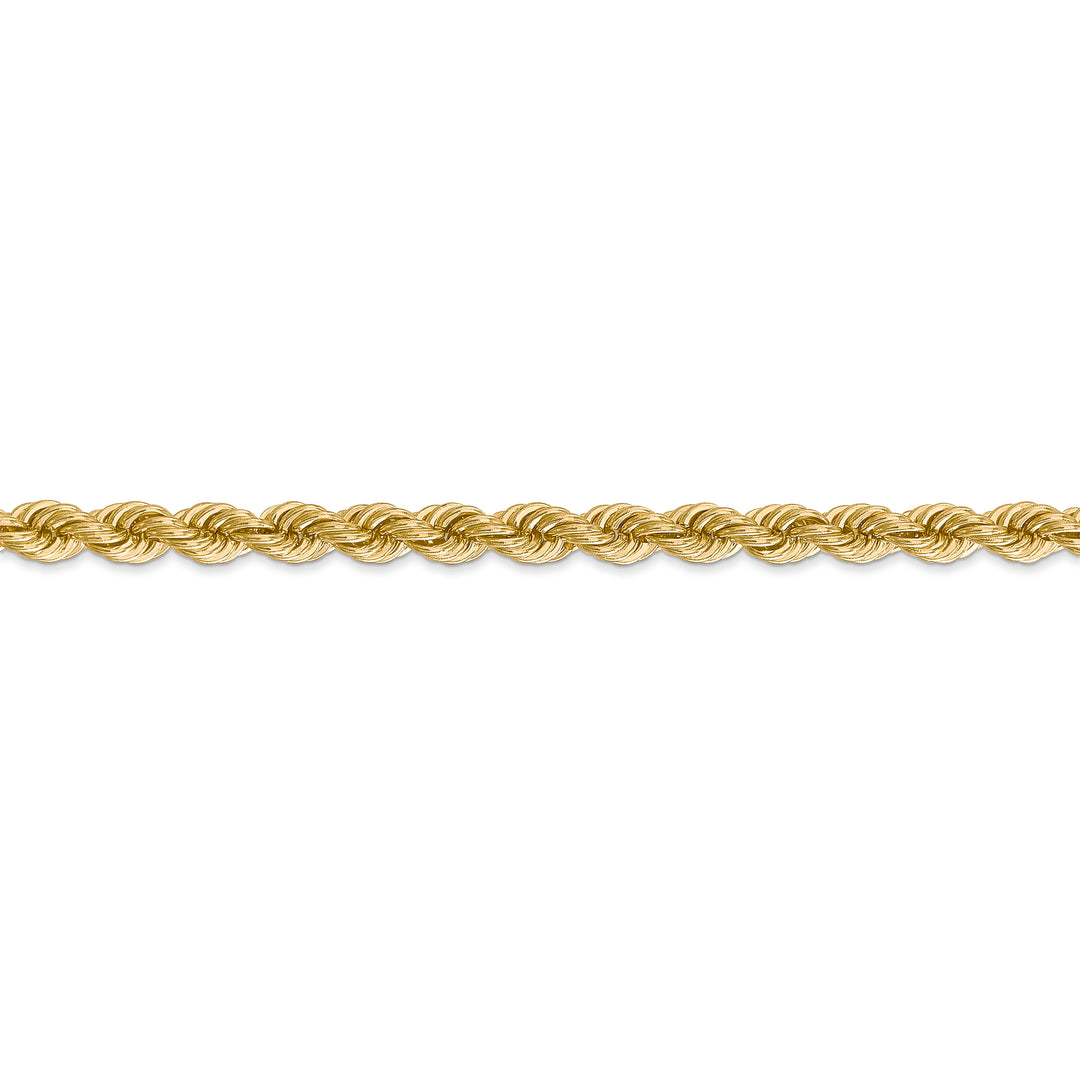 Cadena de Oro 14K de 30 Pulgadas y 5mm de Grosor Tipo Cuerda con Cierre de Langosta