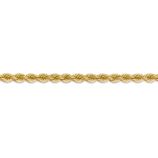 Cadena de Oro 14K de 30 Pulgadas y 5mm de Grosor Tipo Cuerda con Cierre de Langosta