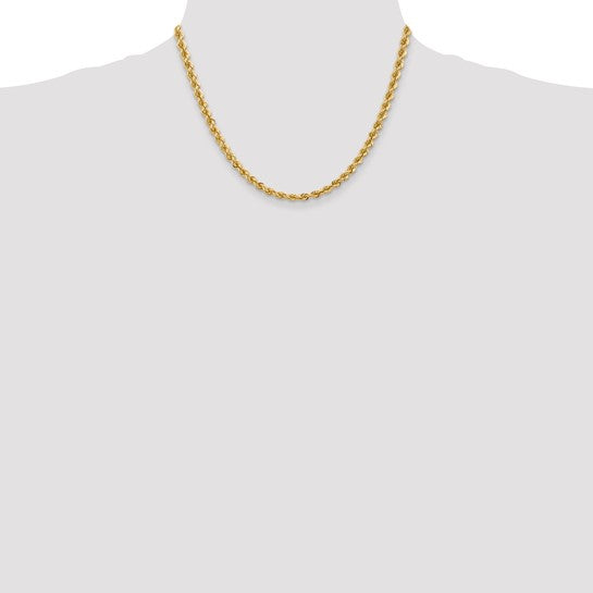 Cadena de Cuerda Clásica en Oro Amarillo de 14K