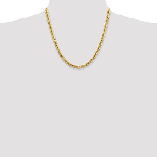 14k 5.5mm D/C Cord with Lobster Clasp Chain