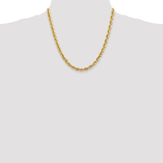 14k 5.5mm D/C Cord with Lobster Clasp Chain