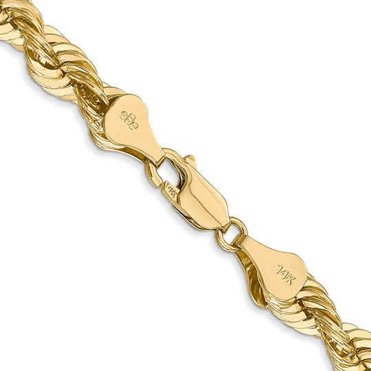 Cadena de Cuerda 14K 30 Pulgadas 6mm con Cierre Tipo Langosta