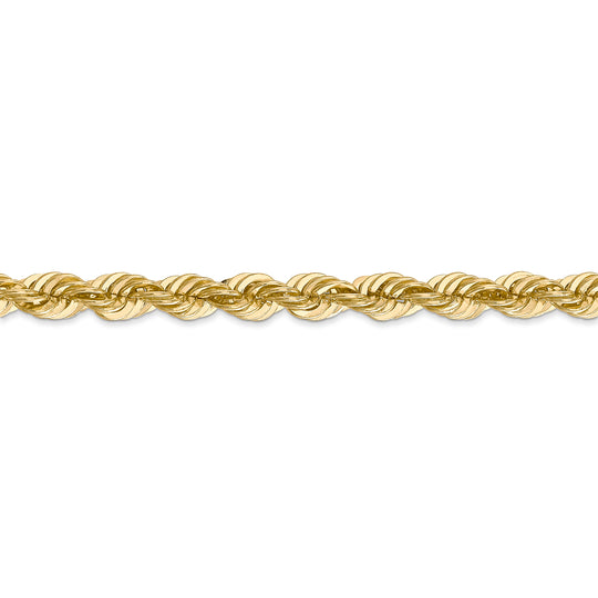 Cadena de Cuerda 14K 30 Pulgadas 6mm con Cierre Tipo Langosta