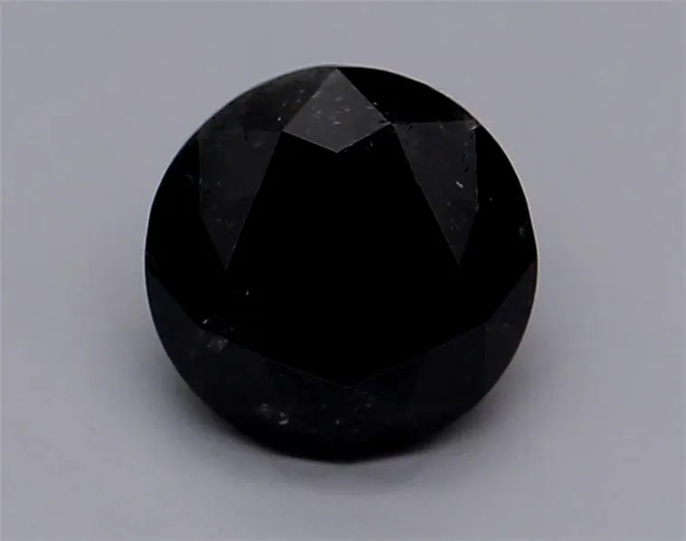 1.07ct Round Natural Diamond (Colour Fancy Black, Clarity VVS2, Cut EX, GIA Certified)