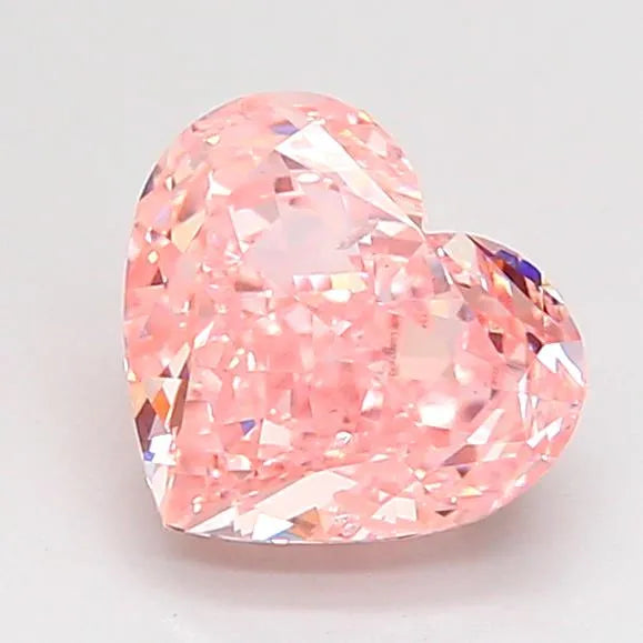 1.51ct Heart Lab Grown Diamond (Colour Fancy Vivid Pink, Clarity SI1, IGI Certified)