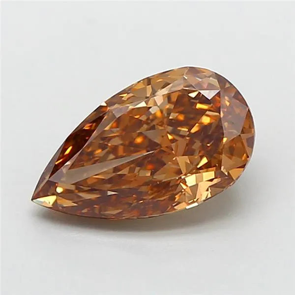 1.55ct Pear Lab Grown Diamond (Colour Fancy Light Brown, Clarity VVS2, IGI Certified)
