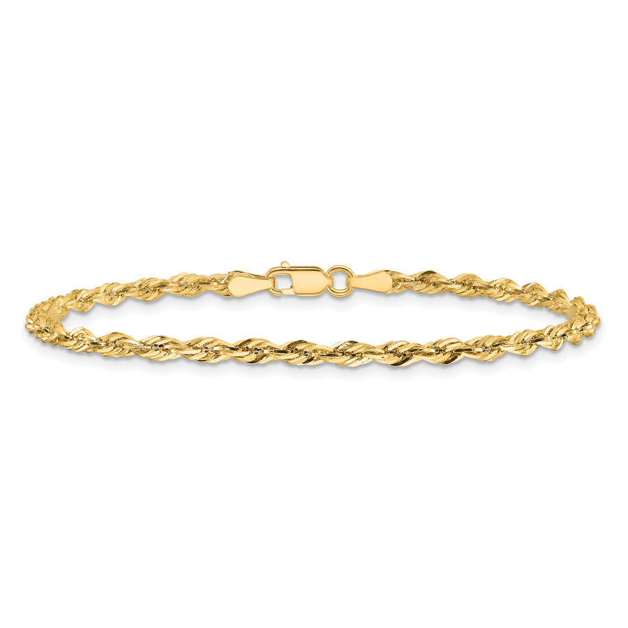 Cadena de Oro Amarillo de 10K, 2.8 mm, Semi-Sólida