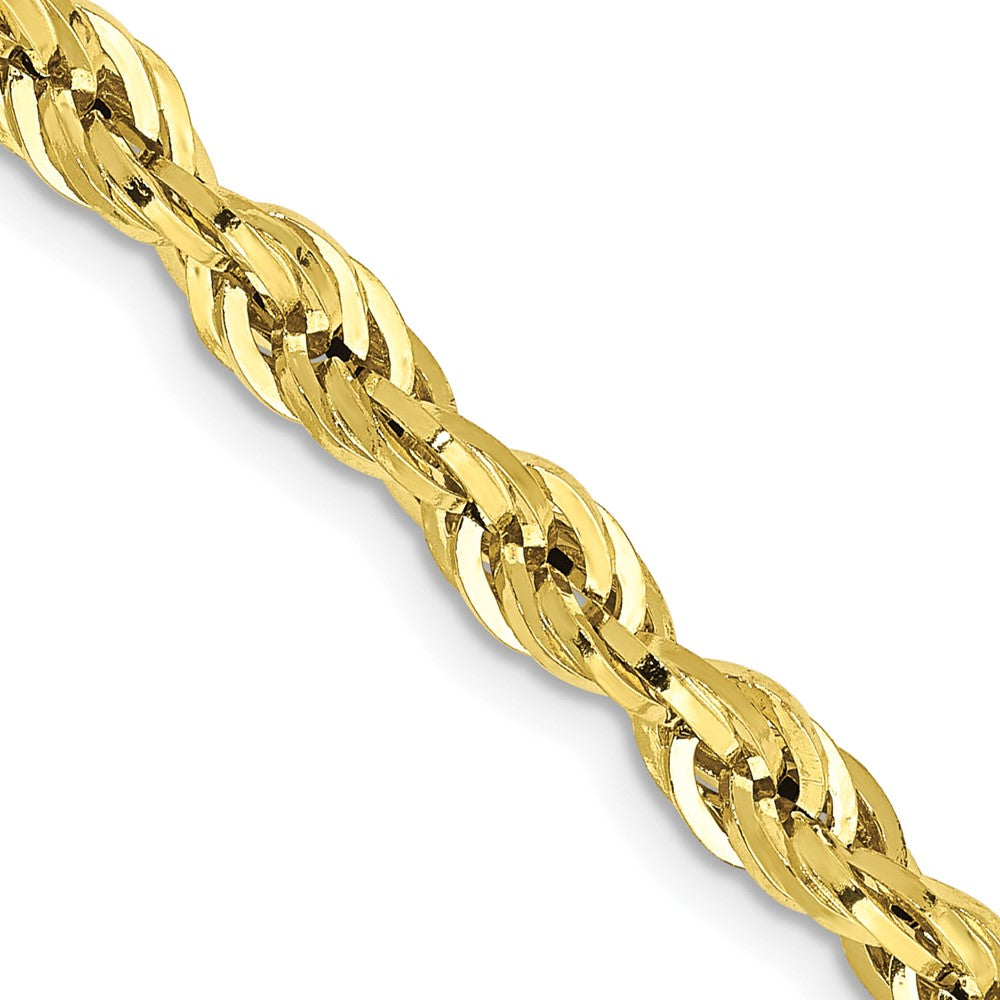 10K Yellow Gold Chain, 28 Inches, 4.25 mm, Semi-Solid Rope Style