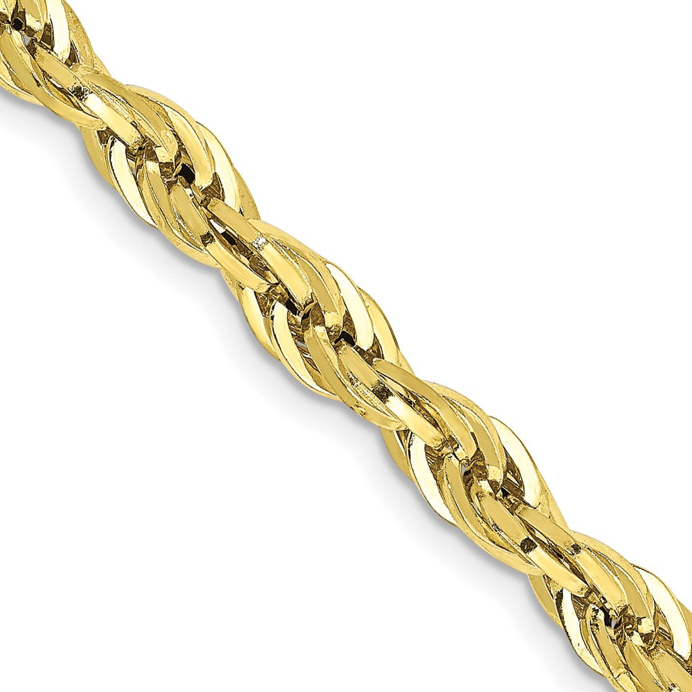 Semi-Solid Rope Chain in 10K Yellow Gold