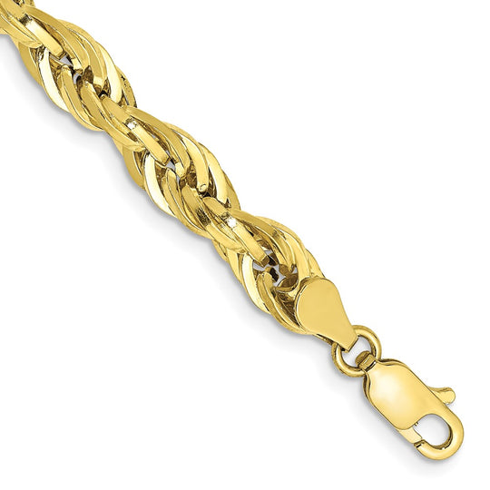 Pulsera de cuerda semisólida de 10 k y 5,4 mm