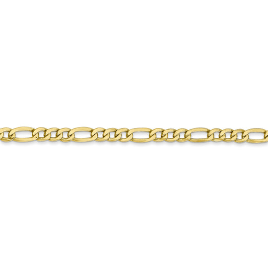 10k 3.5mm Semi-Solid Figaro Chain