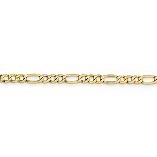 10k 4.2mm Semi-Solid Figaro Chain