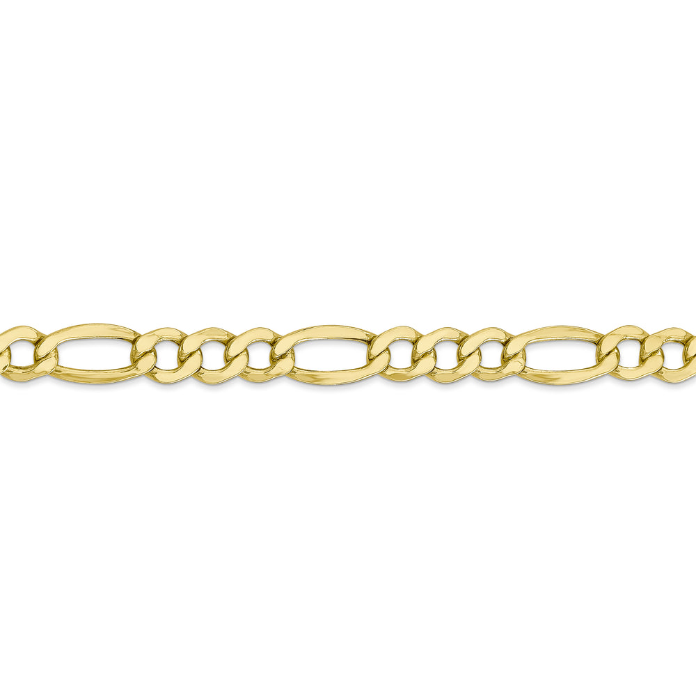 10k 7.3mm Semi-Solid Figaro Chain