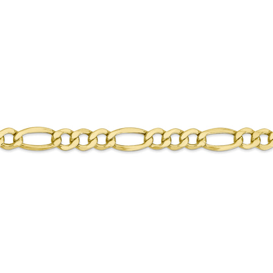 10k 7.3mm Semi-Solid Figaro Chain