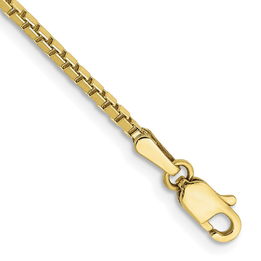 Cadena de Tobillera de Oro Amarillo 10K de 1.5 mm tipo Caja