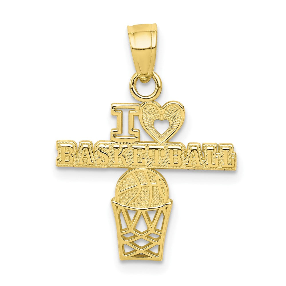 Dije "I Love BasketBall" en Oro Amarillo de 10k