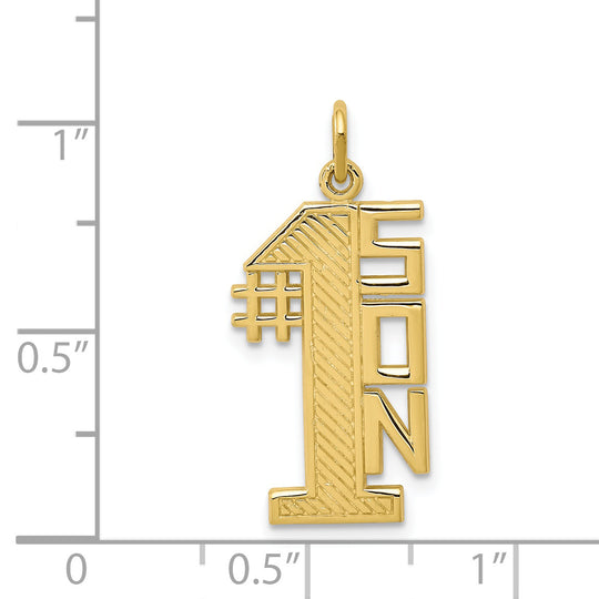 Dije "Son" Diseño Lineado en Oro de 10K