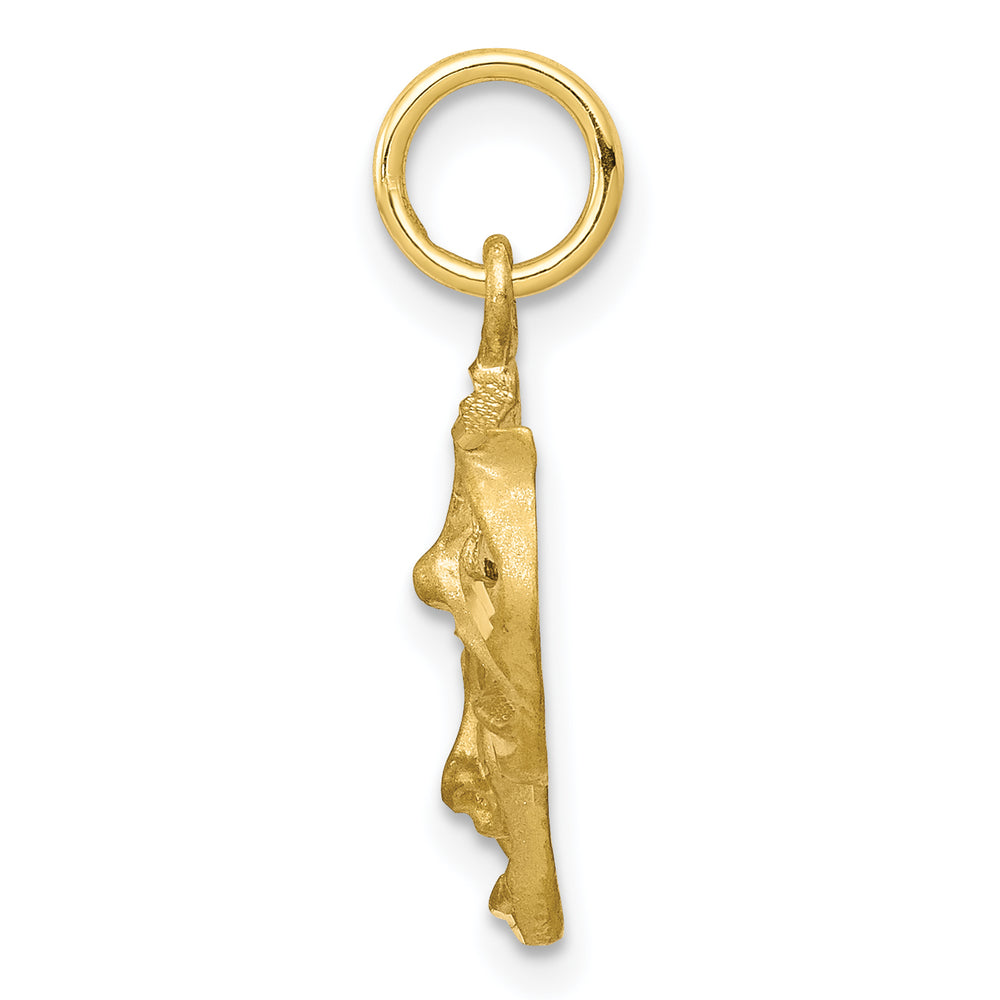 Comedy/Tragedy Pendant in 10K Yellow Gold