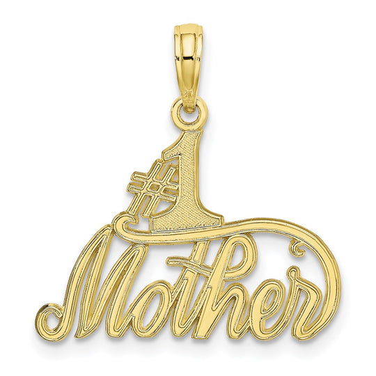 Dije #1 Mother en Oro Amarillo de 10K