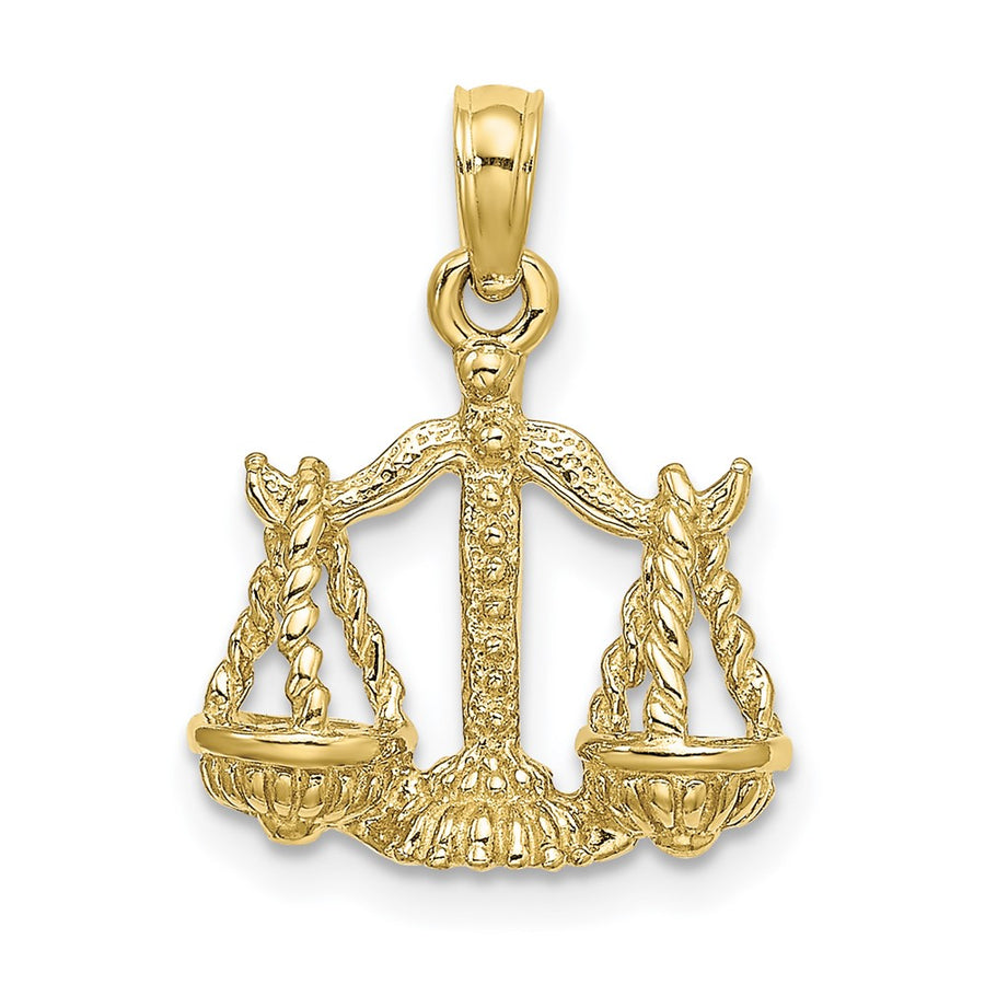 Dije Zodiacal Libra en 3D de Oro Amarillo de 10k