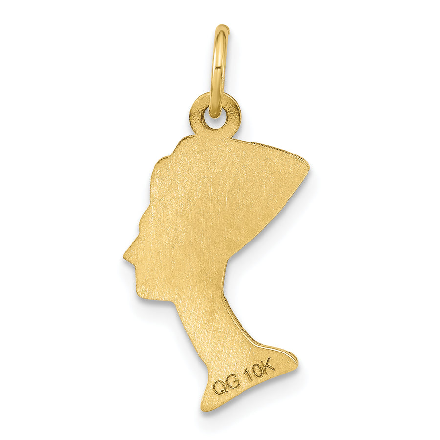 Dije de Nefertiti en Oro Amarillo de 10K