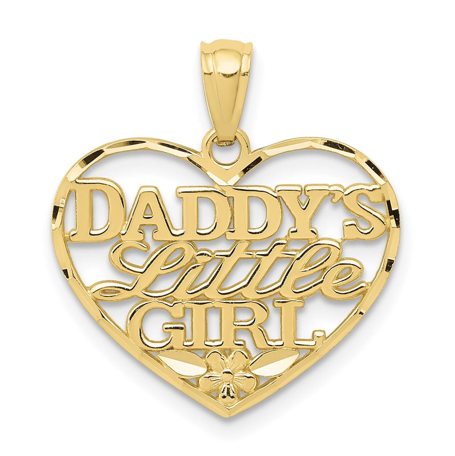 Dije Corazón Daddy's Little Girl en Oro Amarillo de 10k