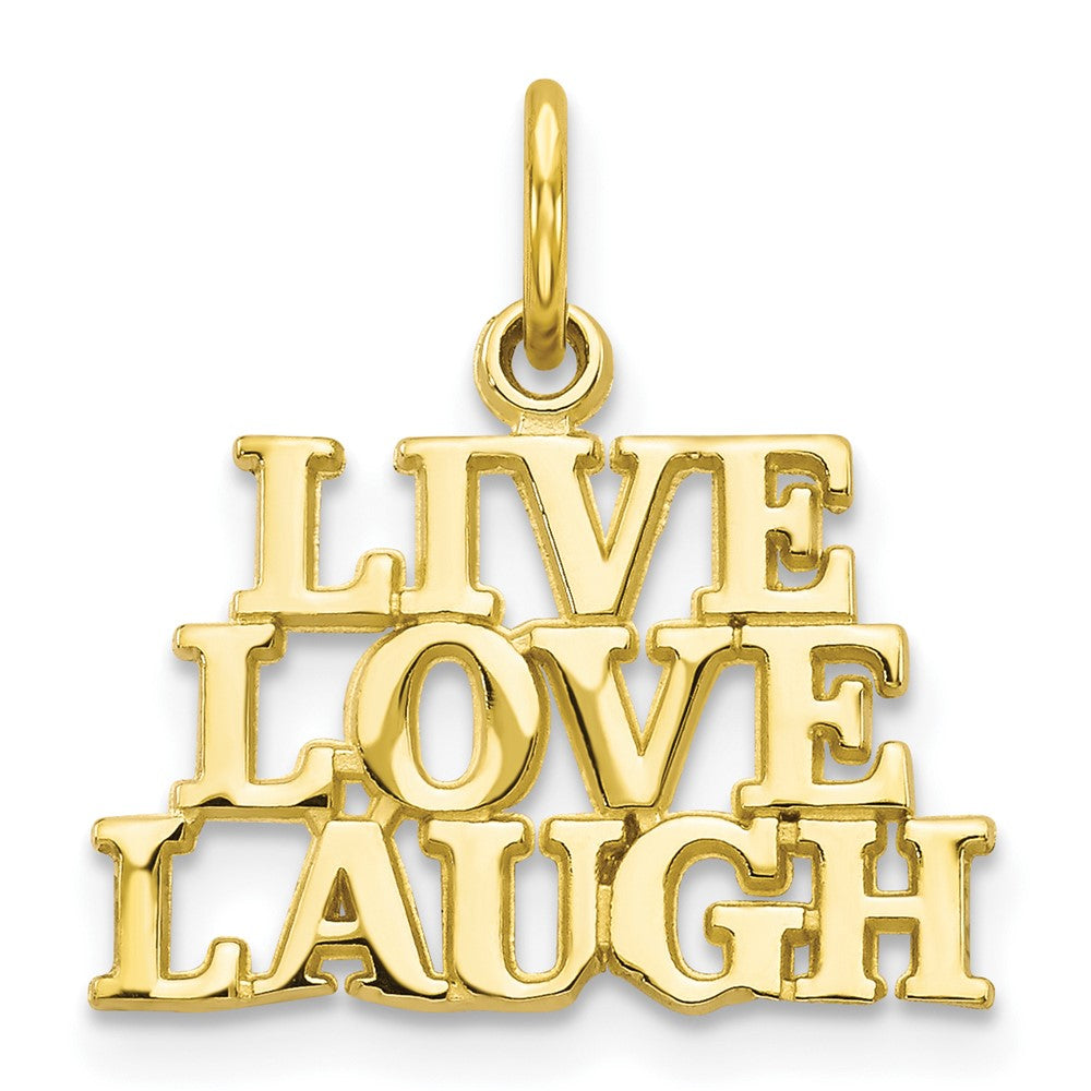 Dije "Live Love Laugh" en Oro Amarillo de 10K