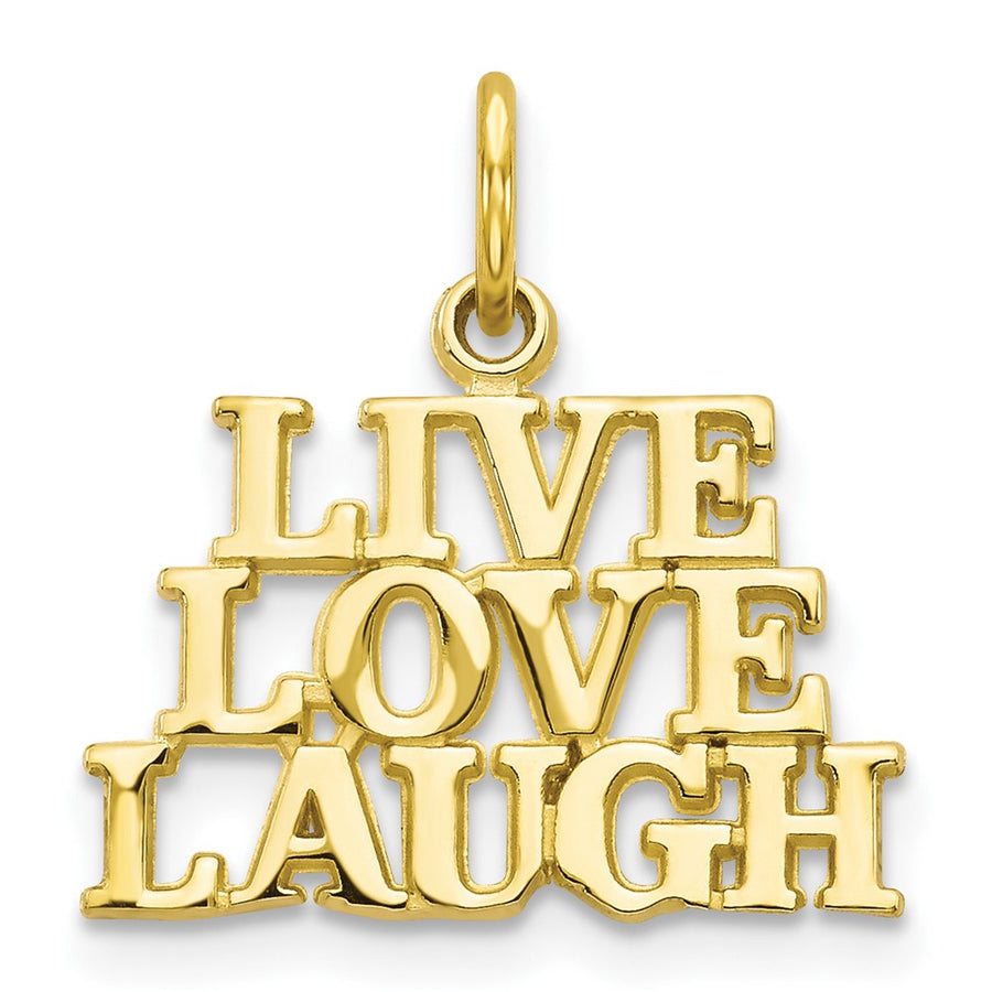 Dije "Live Love Laugh" en Oro Amarillo de 10K