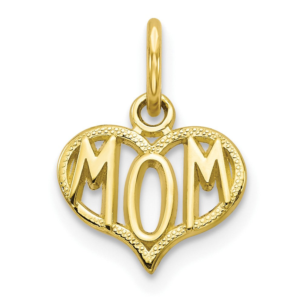 Dije de Mamá "Mom" en Oro Amarillo de 10k