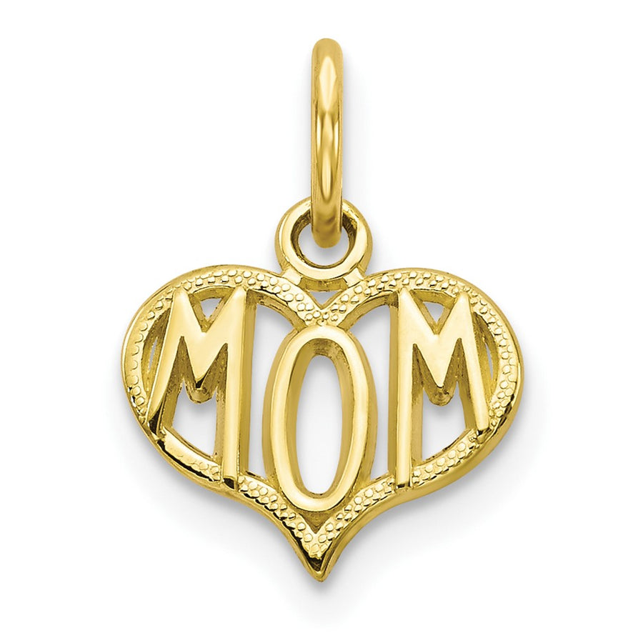 Dije de Mamá "Mom" en Oro Amarillo de 10k
