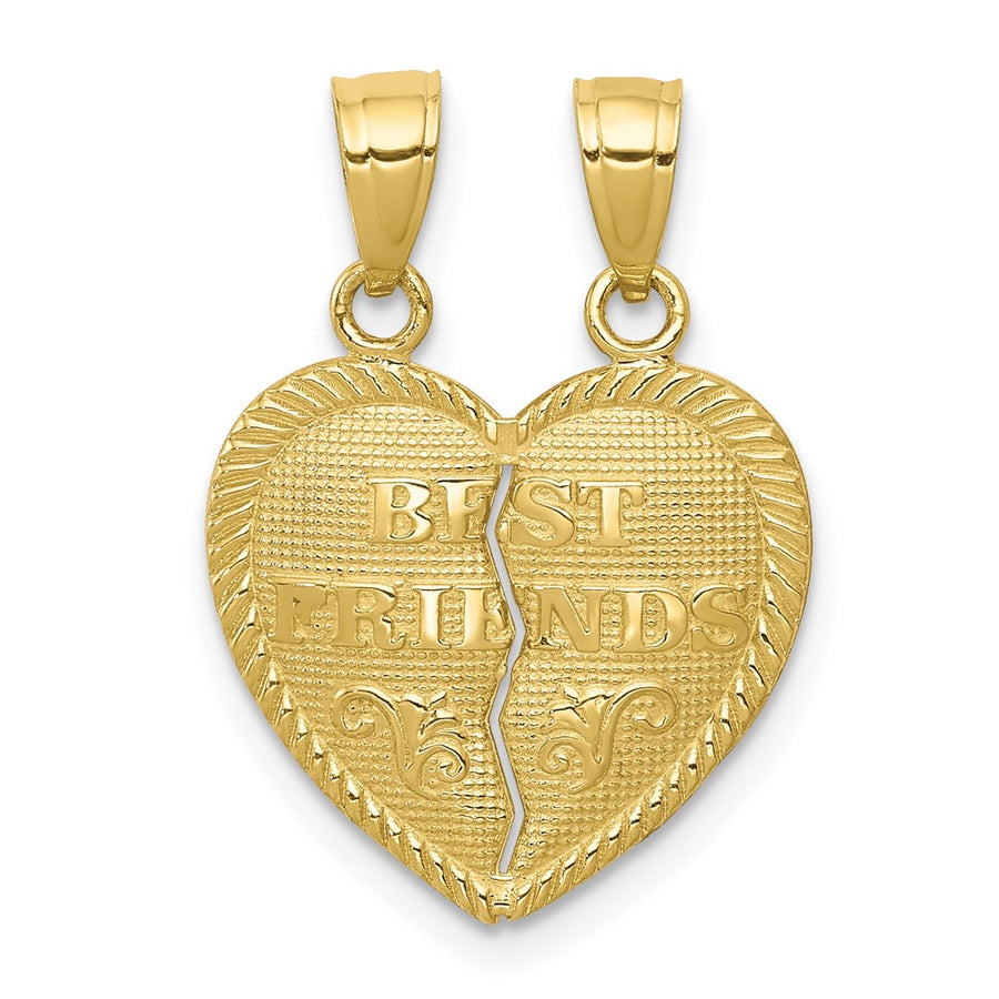 Dije "Best Friends" Corazón Divisible en Oro de 10k