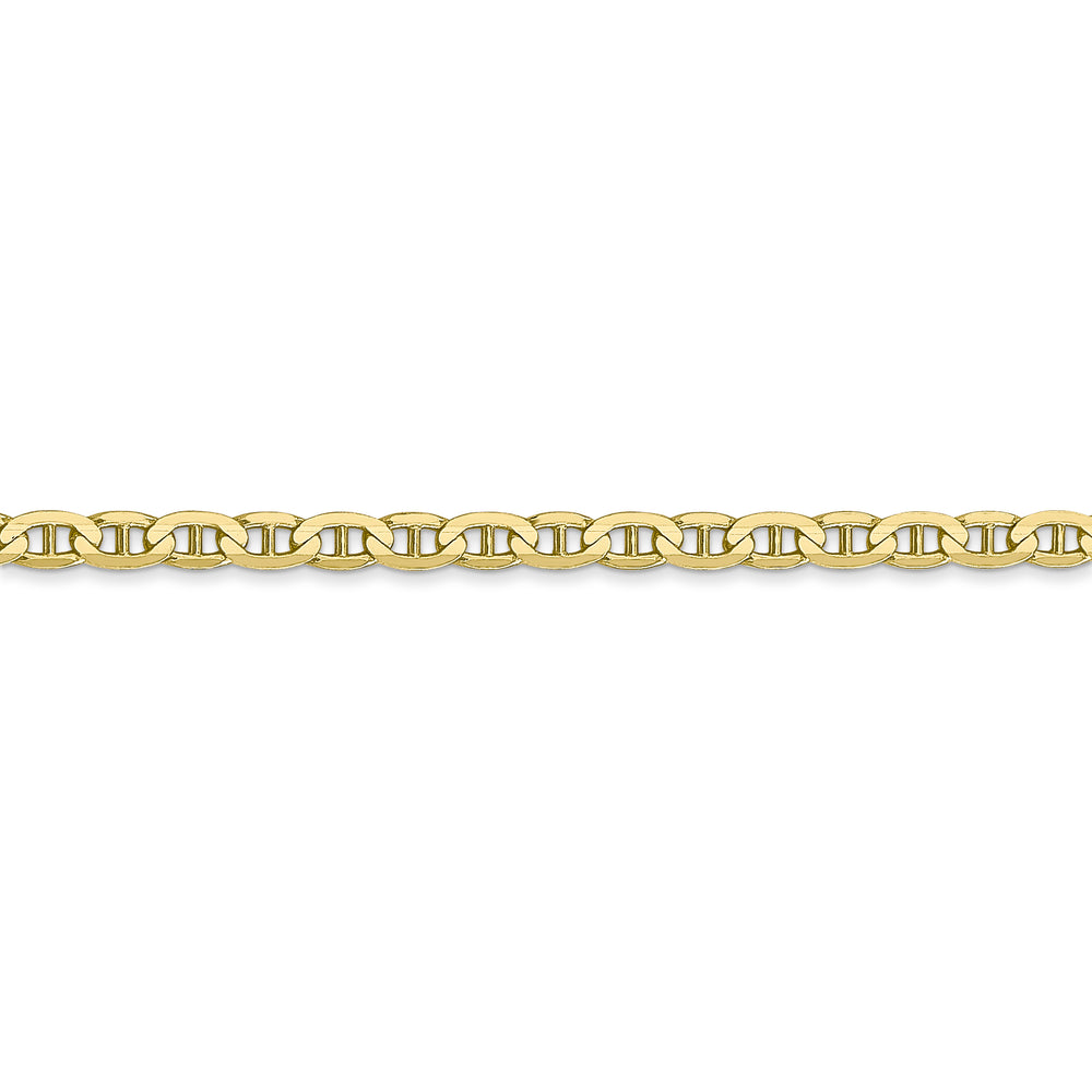 3mm Concave Anchor Chain in 10k Yellow Gold