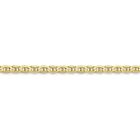 3mm Concave Anchor Chain in 10k Yellow Gold