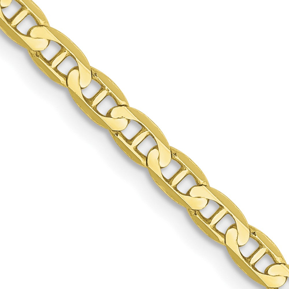3mm Concave Anchor Chain in 10k Yellow Gold