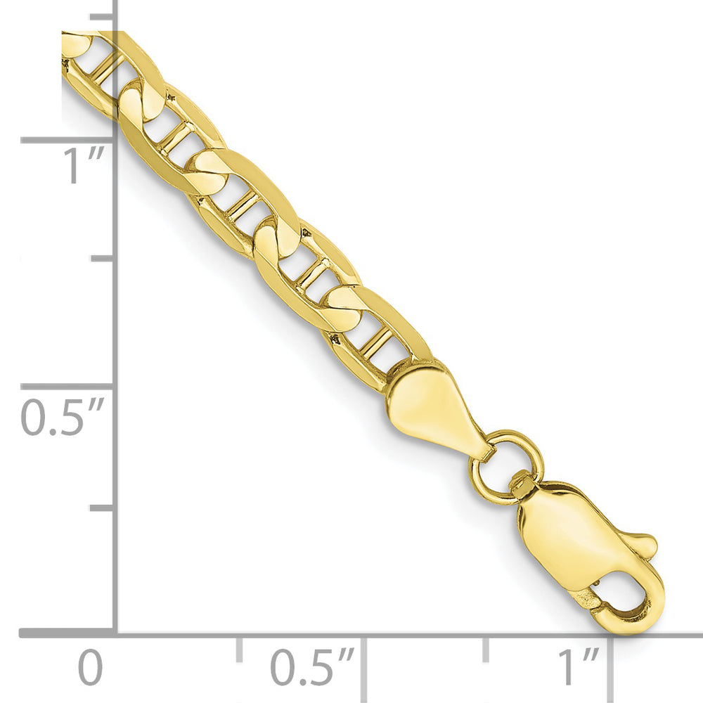 10k Yellow Gold Concave Anchor Bracelet, 3.75mm