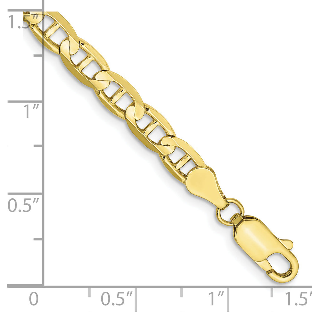 10k Yellow Gold Concave Anchor Bracelet, 4.5mm