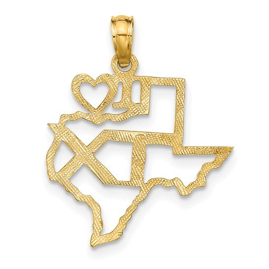 Colgante Sólido del Estado de Texas 10K
